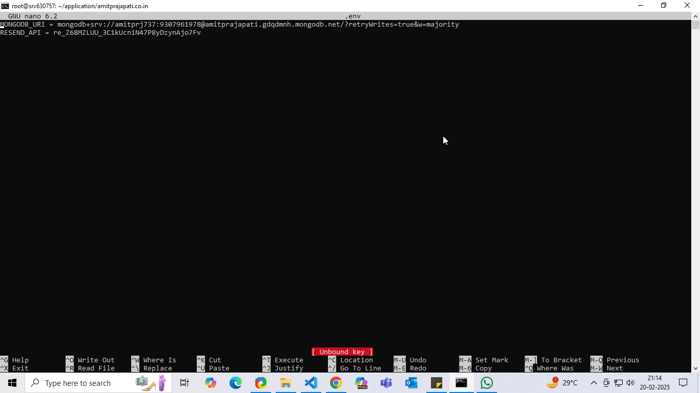 set .env